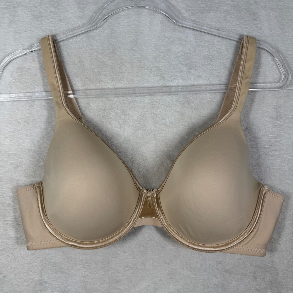 Vanity Fair 75335 Full Figure Underwire Bra Beige Nude 36D Solid Lined Smooth